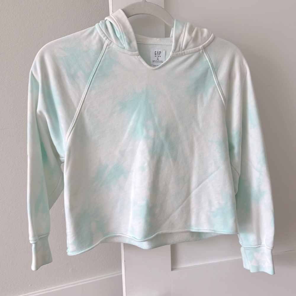 Gap Kids Tie Dye Hooded Crop Sweatshirt, Size M (8), Never Worn